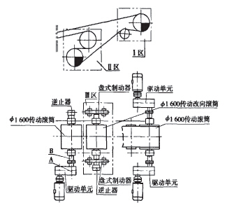 皮带输送机优化传动结构示意